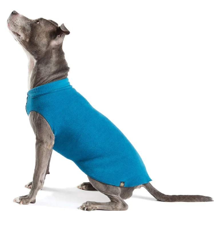 Gold Paw Stretch Fleece - Marine Blue