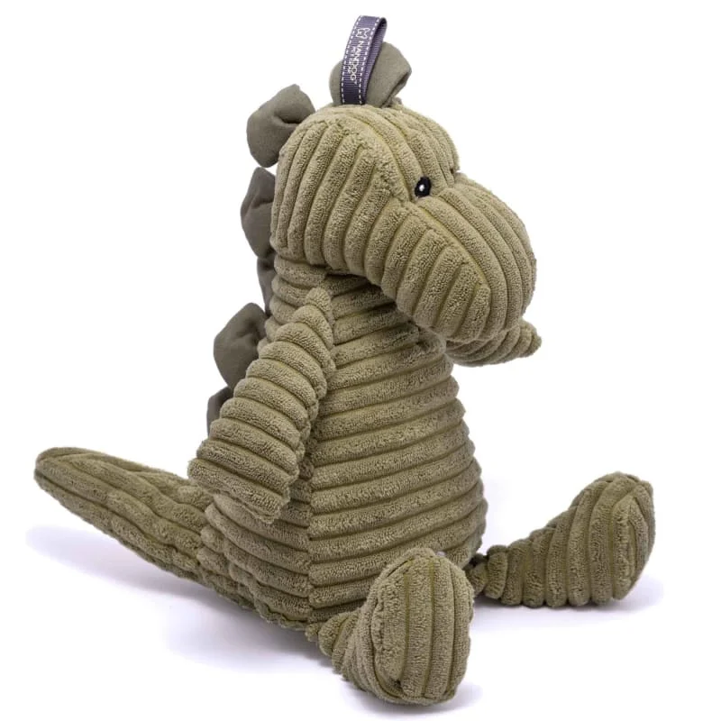 Nandog Pet Gear MY BFF Corduroy Dino Super Soft Luxe Plush Squeaker Dog Toy